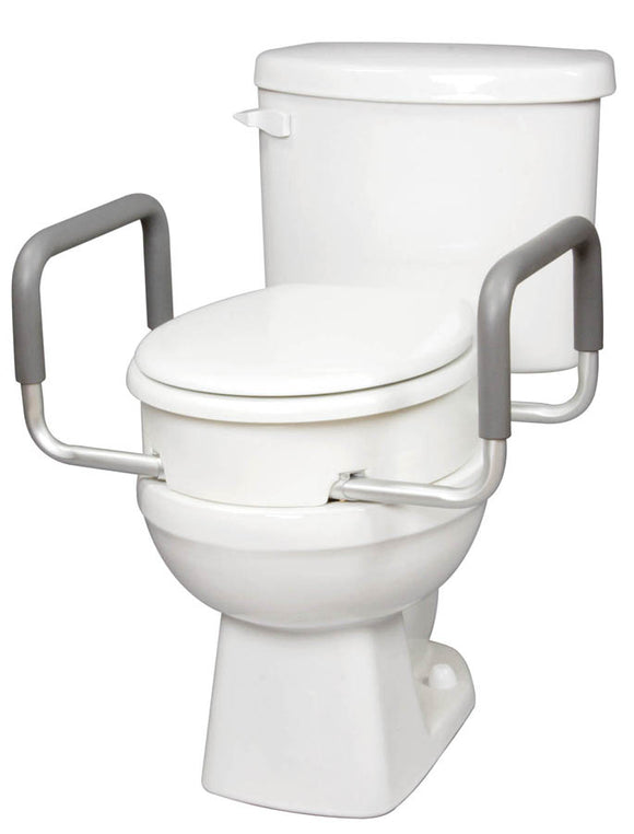 Raised Elongated Toilet Seat (With Handles)
